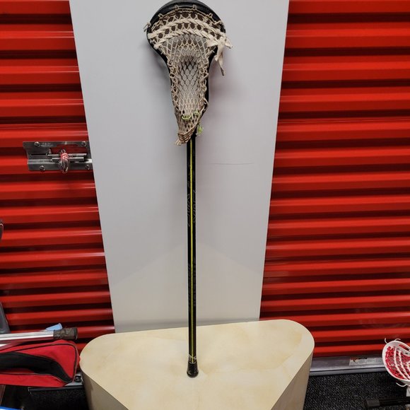 STX Mens Stallion 7000 Lacrosse Stick 30" Shaft Black White Yellow 41" - Picture 6 of 12